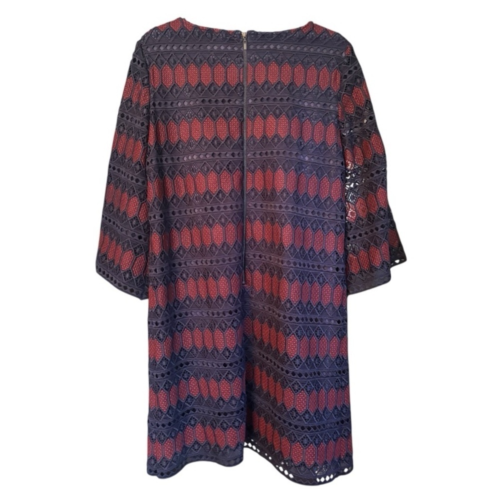 Tahari Navy and Red Dress Size Small (S) - Picture 2 of 8